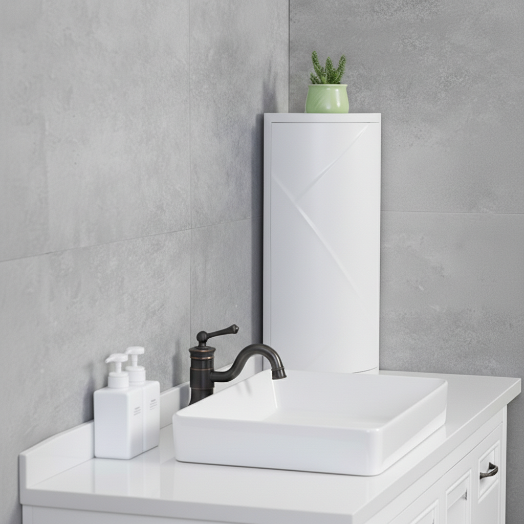 Primo Supply 2-Tier Rotating Corner Storage Cabinet