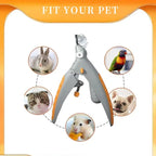 LED Light Pet Nail Clippers - 5X Magnification