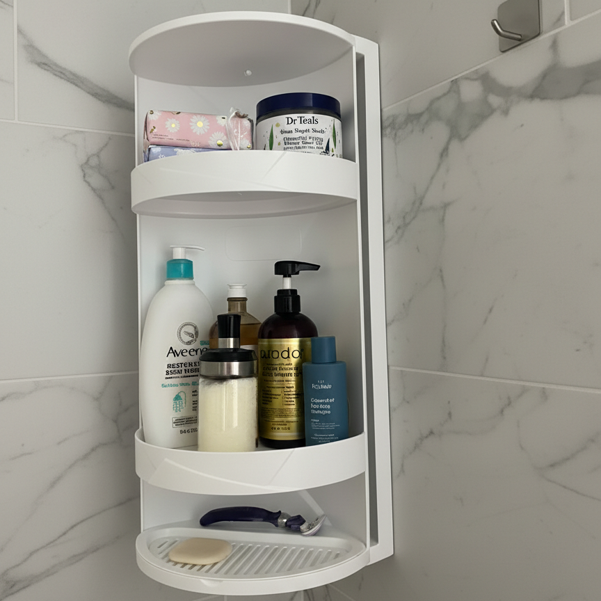 Primo Supply 2-Tier Rotating Corner Storage Cabinet