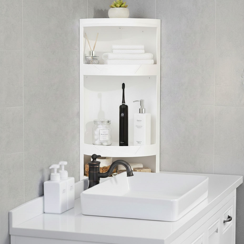 Primo Supply 2-Tier Rotating Corner Storage Cabinet