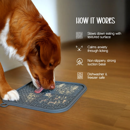 Dog Food Mat – Slow Feeder & Anxiety Relief Tool